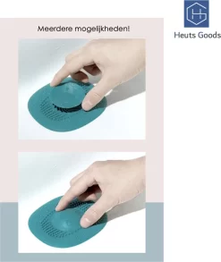 Heuts Goods - Gootsteenzeef - Gootsteenstop - Afvoerzeef - Afvoerstop - Spoelbal - Bad - Douchebak - Keuken - Wasbak - Badkuip - Siliconen - Donkerblauw -Lifestyleproducten 1011x1200 2