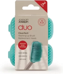 Duo Reserve Borstelkop Voor Afwasborstel, Set Van 2 Stuks, Licht Blauw - Joseph Joseph -Lifestyleproducten 1015x1200 1