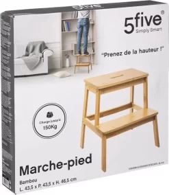5Five - Bamboe Keukentrapje/opstapje Met 2 Treden 47 Cm - Keuken/badkamer Krukjes 5 5Five - Bamboe Keukentrapje/opstapje Met 2 Treden 47 Cm - Keuken/badkamer Krukjes -Lifestyleproducten 1043x1200