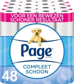 Page Toiletpapier - 48 Rollen - Compleet Schoon Wc Papier - Met Een Vleugje Katoen