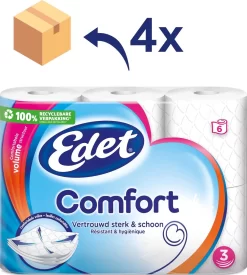 Edet Comfort Toiletpapier - 3-laags - 24 Rollen -Lifestyleproducten 1077x1200 1