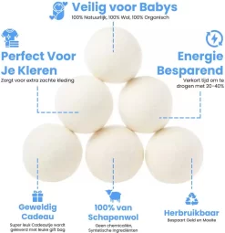 DRYQUICK Drogerballen- Wasbollen- Duurzaam Schapenwol - Herbruikbaar- 6 XL Wasballen Wit -Lifestyleproducten 1162x1200 1