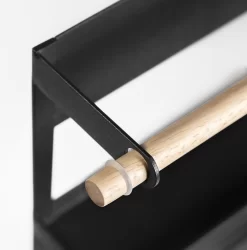 QUVIO Keukenrekje Van Metaal Magnetisch - Kruidenrek - Keuken Opbergrek Voor Kruiden, Handdoeken En Opscheplepels - Zwart -Lifestyleproducten 1186x1200