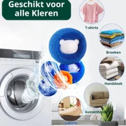 Merkloos Wasbol - Kat - Haarverwijderaar Voor Huisdieren - Haarverwijderaar - Wasbollen Voor Wasmachine - Wasbollen - 6 Stuks - Drogerballen. -Lifestyleproducten 1195x1200 2