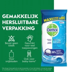 Dettol - Power & Fresh - Schoonmaakdoekjes - Oceaanfris - 4 X 80 Doekjes -Lifestyleproducten 1196x1200 5