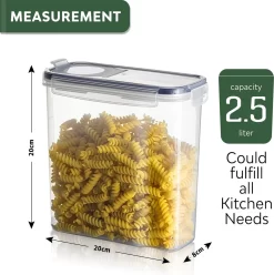 TNM Luxe Luchtdichte Voorraadbussen Set Zwart (4x2,5L), Voorraadpotten, Voedselcontainer Met Deksel, Vershouddoos -Lifestyleproducten 1197x1200 4