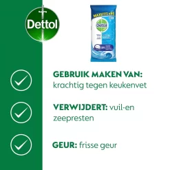 Dettol - Power & Fresh - Schoonmaakdoekjes - Oceaanfris - 4 X 80 Doekjes -Lifestyleproducten 1199x1200 14