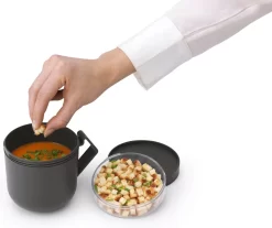 Brabantia Make & Take Soepbeker - 0,6 L - Kunststof - Dark Grey -Lifestyleproducten 1200x1004 1