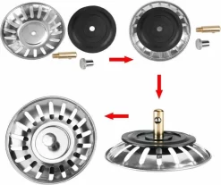 Afvoerzeef Roestvrijstaal - Gootsteen Zeef - Gootsteen Stopper - RVS - 80mm -Lifestyleproducten 1200x1007 1