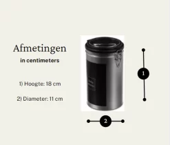 Préfère® Koffiebonen Bewaarbus 1,6L - Koffiepads Bewaarbus - Koffieblikbewaarblik - Zilver/Zwart -Lifestyleproducten 1200x1020