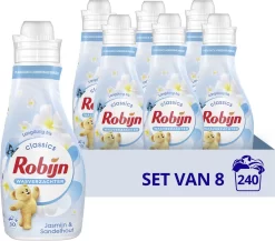 Robijn Jasmijn & Sandelhout Wasverzachter - 8 X 30 Wasbeurten- Voordeelverpakking -Lifestyleproducten 1200x1053