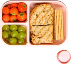 Lock&Lock Lunchbox - Bento Box - Salade Lunchbox - Met 3 Compartimenten - Met Dressing/Saus Bakje - Volwassenen En Kinderen - To Go - Lekvrij - BPA Vrij - 980 Ml - Roze -Lifestyleproducten 1200x1083 2