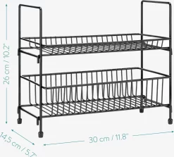Navaris Stalen Kruidenrekje 2 Etages - Kruidenrek Staand - Rek Voor Kruidenpotjes En Glaasjes - Multifunctionele Organizer Voor Keuken En Badkamer -Lifestyleproducten 1200x1084 4