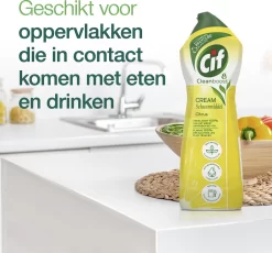 Cif CleanBoost Cream Citroen Schuurmiddel - 8 X 750 Ml - Voordeelverpakking -Lifestyleproducten 1200x1118