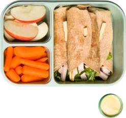Lock&Lock Lunchbox - Bento Box - Salade Lunchbox - Met 3 Compartimenten - Met Dressing/Saus Bakje - Volwassenen En Kinderen - To Go - Lekvrij - BPA Vrij - 1,5 Liter - Groen -Lifestyleproducten 1200x1120 1