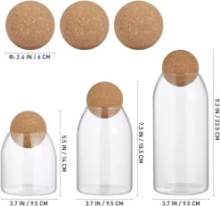 Igoods Helderglazen - Voorraadpot Met Kurkbal - Thee- En Koffiebus Met Bolvormig Houten Deksel - Voedselblikken - Keukenopslag - Opslagpotten -Lifestyleproducten 1200x1121 1