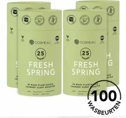 Cosmeau Geurparels 100 Wasbeurten Lentefris - Geurparels - Geurbooster Wasparfum - 4x25 Wasbeurten - Fris - 1000g - Geurkralen Scent Booster