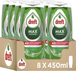Dreft MaxPower - Vloeibaar Afwasmiddel - Voordeelverpakking 8 X 450 Ml -Lifestyleproducten 1200x1124 3