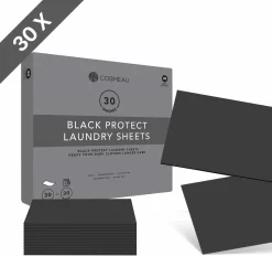 Cosmeau Zwart Donkere Was Color Protect Wasstrips 30 Wasbeurten Wasvellen Sheets Eco Laundry Strips