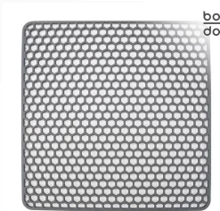 BODO Gootsteenmat Siliconen Donker Grijs - 30.5 X 30.5 Cm - Keuken Accessoires - Gootsteen Beschermer - Onderzetters Siliconen - Anti Kras - Gootsteen Accessoires