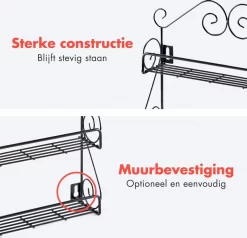 KitchenBrothers Kruidenrek - Staand En Ophangbaar - Voor 21 Potjes - 3 Laags - Metaal -Lifestyleproducten 1200x1156 5