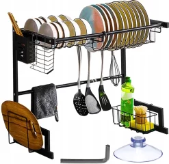 Afdruiprek Droger Zwart Voor Bestek Boven De Gootsteen 65 Cm X 29 Cm X 52 Cm -Lifestyleproducten 1200x1167 3