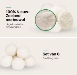 Tenify 6 XL Drogerballen + Extra Lavendel Olie - Wasbollen - Duurzaam - Schaapswol - Wasverzachter - Wasdrogerballen - Herbruikbare Droogballen - Energie Besparen -Lifestyleproducten 1200x1169 4