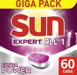 SUN® Sun Expert All-in 1 Vaatwastabletten - 60 Tabletten - Voordeelverpakking -Lifestyleproducten 1200x1174 3
