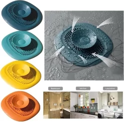 Merkloos Luxe Doucheputje Afvoer Plug Zeef Stopper Stop - Universele Haarfilter Haarvanger Gootsteenstop Afvoerstop Onderdeel Afvoerputje Stopper Putje Rooster Voor Wastafel Gootsteen Spoelbak Bad Douchebak Keuken Wasbak Badkuip Aanrecht - Siliconen - Blauw