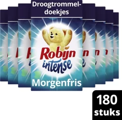 Robijn Intense Morgenfris Droogtrommeldoekjes - 9 X 20 Stuks - Voordeelverpakking