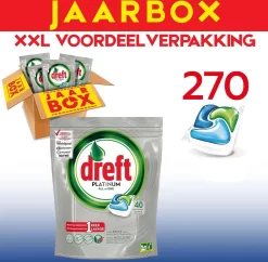 Dreft All In One Platinum - 270 Stuks - Vaatwastabletten - Jaarbox - Voordeelverpakking -Lifestyleproducten 1200x1175 7