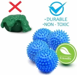 Merkloos Droger Ballen PVC – Herbruikbare Wasdroger Bollen – Snellere Droogtijd – - Wasbollen - 6 Stuks -Lifestyleproducten 1200x1176