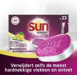 SUN® Sun All-In-1 Extra Power Lemon Vaatwastabletten - 6 X 23 Tabletten - Voordeelverpakking -Lifestyleproducten 1200x1176 4
