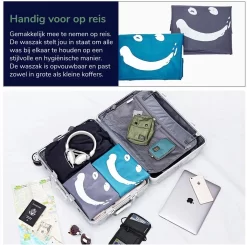 Wonair - Grote Waszak - 60x90cm - Hemelsblauw - Met Trekkoord En Draagband -Lifestyleproducten 1200x1189