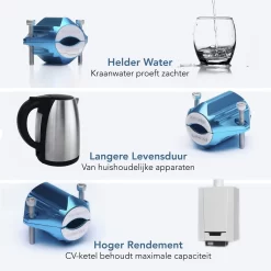 KIMO DIRECT Waterontharder Met 6 Teststrips - Waterontharder - Huishouden Tot 6 Personen - Waterfilter - 7500 Gauss - Blauw -Lifestyleproducten 1200x1200 1019