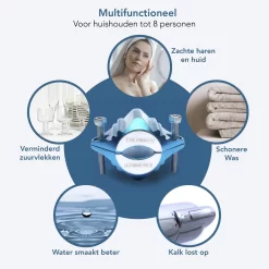 KIMO DIRECT Waterontharder Met 6 Teststrips - Waterontharder - Huishouden Tot 6 Personen - Waterfilter - 7500 Gauss - Blauw -Lifestyleproducten 1200x1200 1021