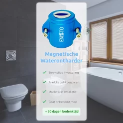 ENISTO® Magnetische Waterontharder Small – Waterontharder Magneet – Douchefilter – Waterontkalker – Waterverzachter – Antikalk – Blauw – RVS -Lifestyleproducten 1200x1200 1025