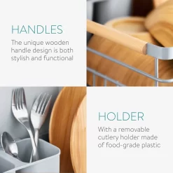 Navaris Afdruiprek Met Uitneembare Bestekhouder - Afwasrek Met Losse Lekbak - Vaatwasrek Met Plateau - Voor Bestek, Borden, Schalen En Pannen -Lifestyleproducten 1200x1200 1223