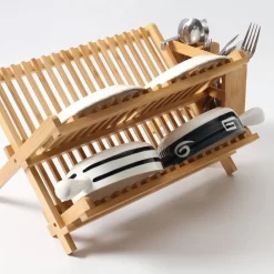 Merkloos Decopatent® Afdruiprek Voor Afwas - Bamboe - Hout - Inklapbaar Afdruiprek - Afwasrekje Inclusief Bestekhouder - Afwas Druiprek -Lifestyleproducten 1200x1200 1237