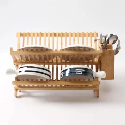 Merkloos Decopatent® Afdruiprek Voor Afwas - Bamboe - Hout - Inklapbaar Afdruiprek - Afwasrekje Inclusief Bestekhouder - Afwas Druiprek -Lifestyleproducten 1200x1200 1240