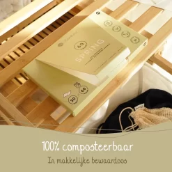 Cosmeau Wasmiddel Wasstrips 120 Wasbeurten Lentefris Wasvellen Wasdoekjes Detergent Sheets Wasdoekjes - Fris Plasticvrij Biologisch Afbreekbaar Eco -Lifestyleproducten 1200x1200 129