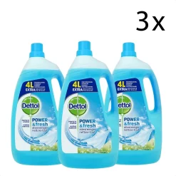Dettol - Power & Fresh - Allesreiniger - Katoenfris - 3 X 4 Liter
