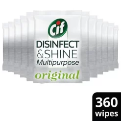 Cif Disinfect & Shine Wipes Original Desinfectie Schoonmaakdoekjes - 12 X 30 Doekjes - Voordeelverpakking -Lifestyleproducten 1200x1200 1499