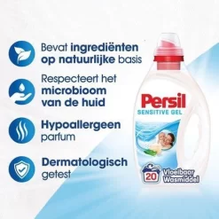 Persil® Persil Sensitive Gel - Vloeibaar Wasmiddel - Baby En Gevoelige Huid - Voordeelverpakking - 6 X 20 Wasbeurten -Lifestyleproducten 1200x1200 215