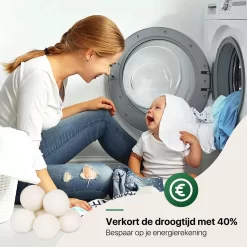 Tenify 6 XL Drogerballen + Extra Lavendel Olie - Wasbollen - Duurzaam - Schaapswol - Wasverzachter - Wasdrogerballen - Herbruikbare Droogballen - Energie Besparen -Lifestyleproducten 1200x1200 502