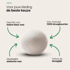 Tenify 6 XL Drogerballen + Extra Lavendel Olie - Wasbollen - Duurzaam - Schaapswol - Wasverzachter - Wasdrogerballen - Herbruikbare Droogballen - Energie Besparen -Lifestyleproducten 1200x1200 505