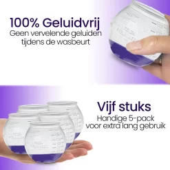 BluGo Doseerbol 5 Stuks - Wasbollen - Doseerdop - Drogerballen - Wasballen - Herbruikbaar - Maataanduiding - 150ml -Lifestyleproducten 1200x1200 527