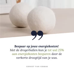 Geniet Van Gemak® | Herbruikbare Wollen Drogerballen | Wasbollen | Schaapswol | Duurzame En Energiebesparende Wasballen | 6 XL Drogerballen -Lifestyleproducten 1200x1200 529