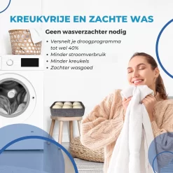 ANATURES Wollen XL Drogerballen 6 Stuks In Opbergmand – Herbruikbare Droogballen Wasdroger – Nieuw Zeelands RWS Schaapswol - Wasdrogerballen Duurzaam – Natuurlijke Wasverzachter -Lifestyleproducten 1200x1200 567