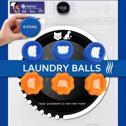 Salivio Laundryballs - 8x Wasbol Set - Huisdieren Haar Verwijderen - Wasbollen - Drogerballen - Energiebesparend - Wasverzachter - Milieuvriendelijk Wassen -Lifestyleproducten 1200x1200 571